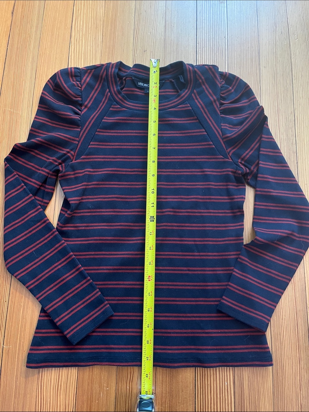 Veronica Beard Delano Striped Top - Picture 5 of 7
